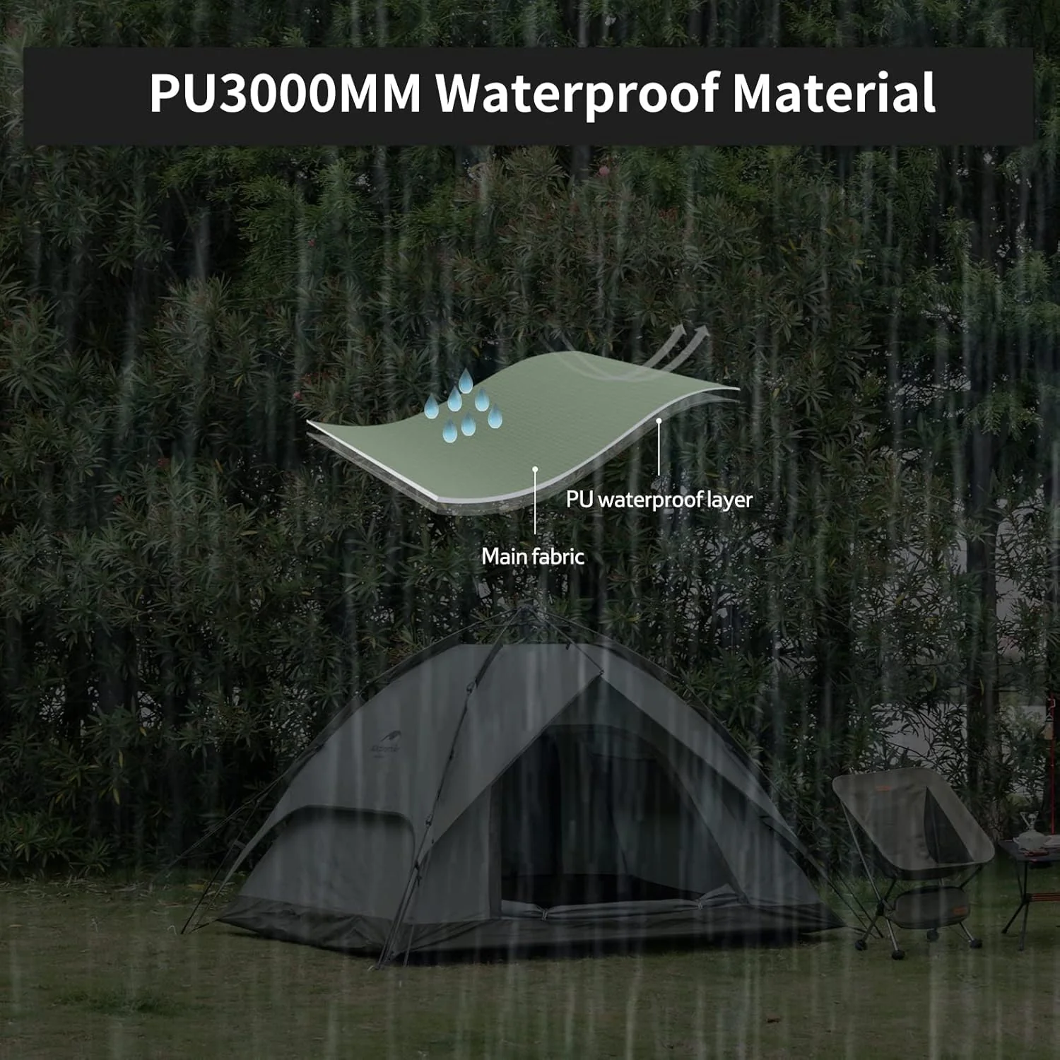 3 People Pop-Up Camping Tent - Image 4