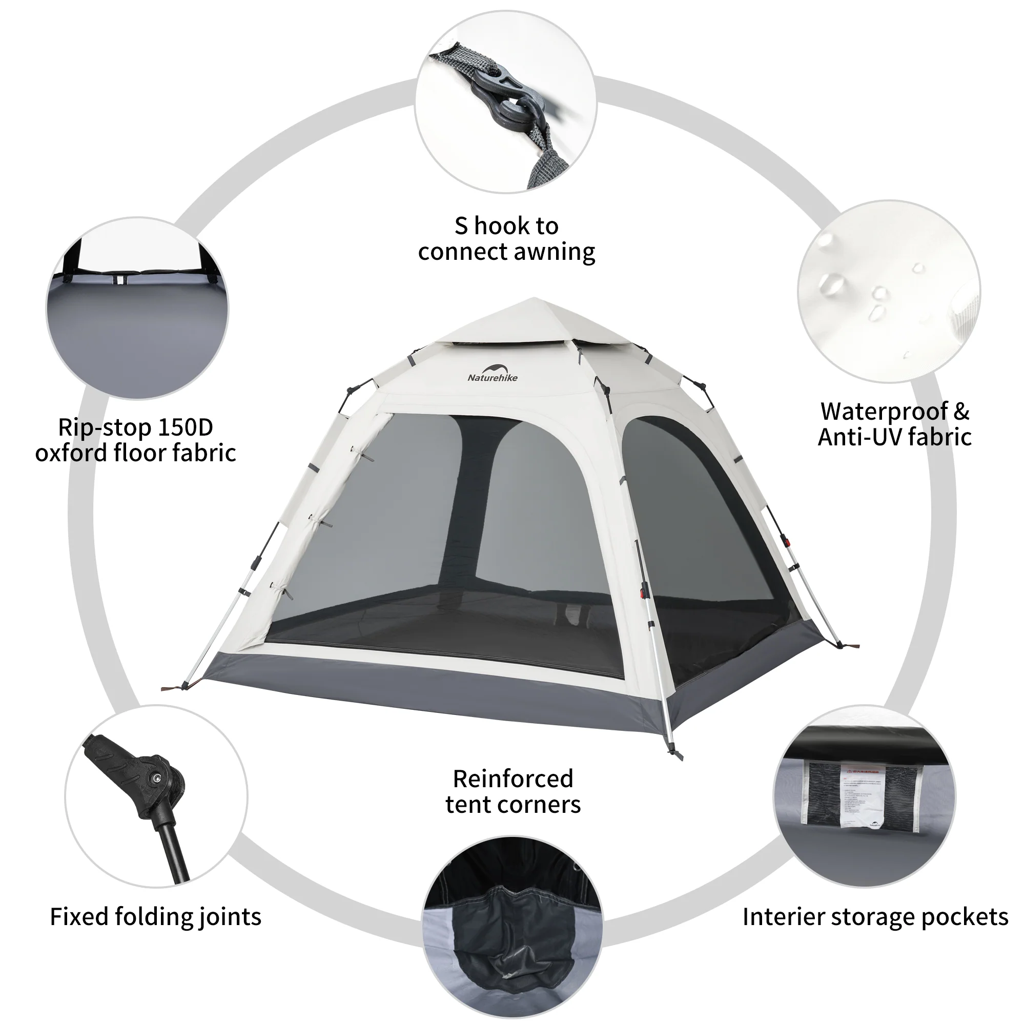 Ango™ 3-4 Person Instant Pop-Up Camping Tent - Image 9