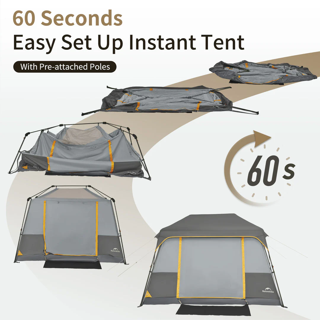 Cape™ 5.2 4-Person Square Pop-Up Camping Tent - Image 4