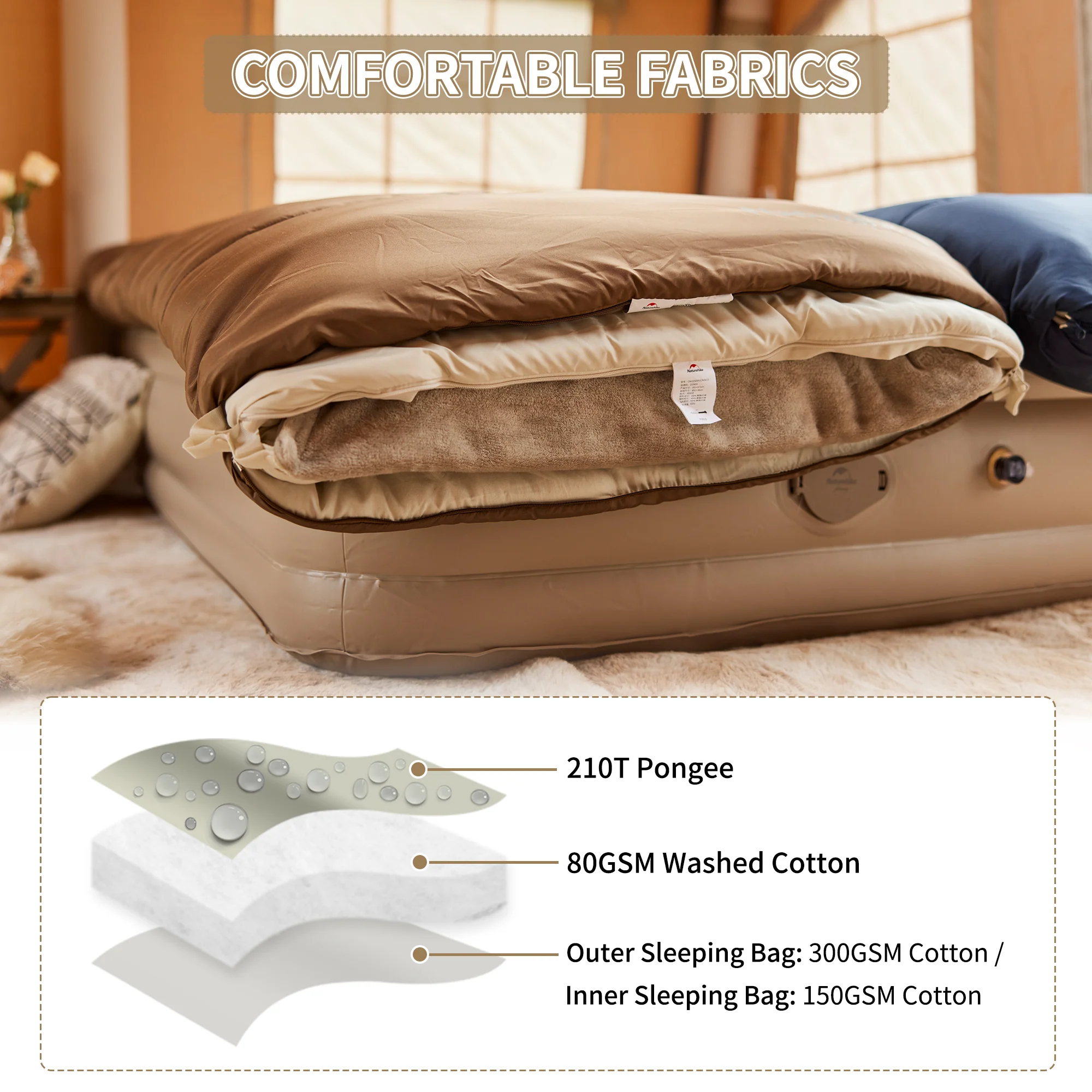 Ceng Ran™ CR450 Layered Cotton Sleeping Bag - Image 3