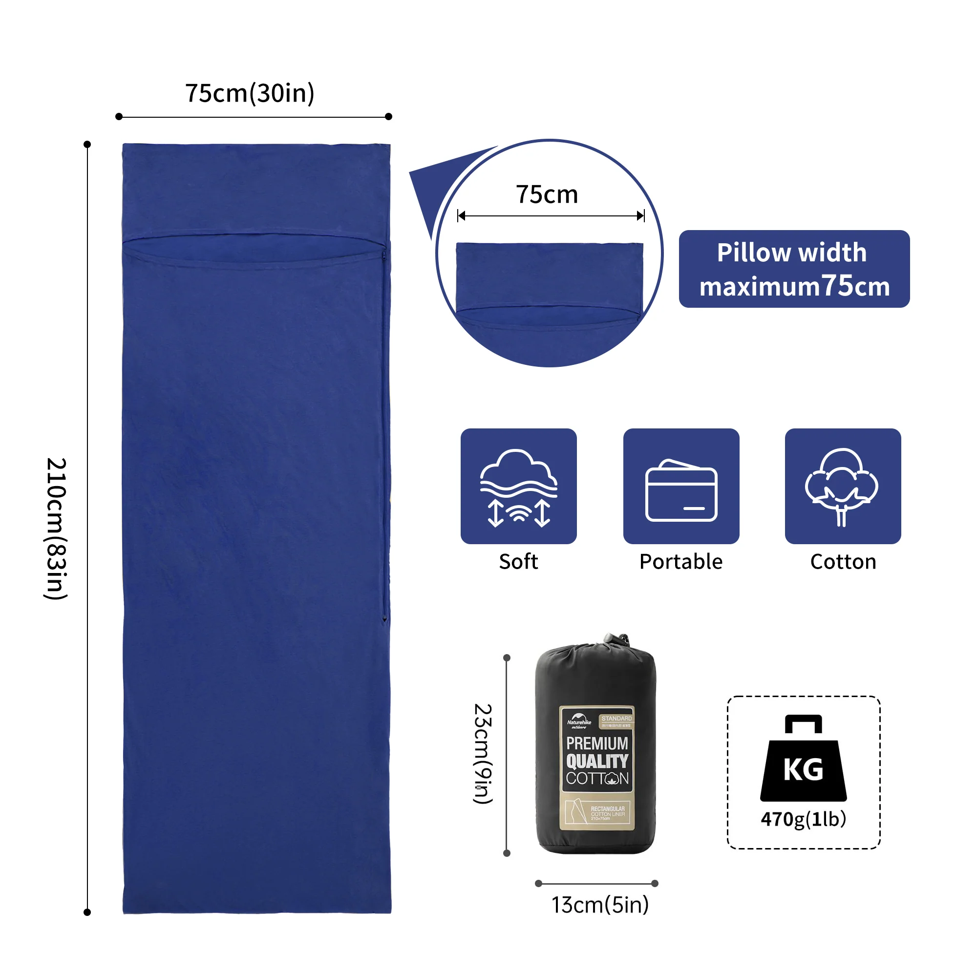 CL075 Cotton Sleeping Bag Liner - Image 6