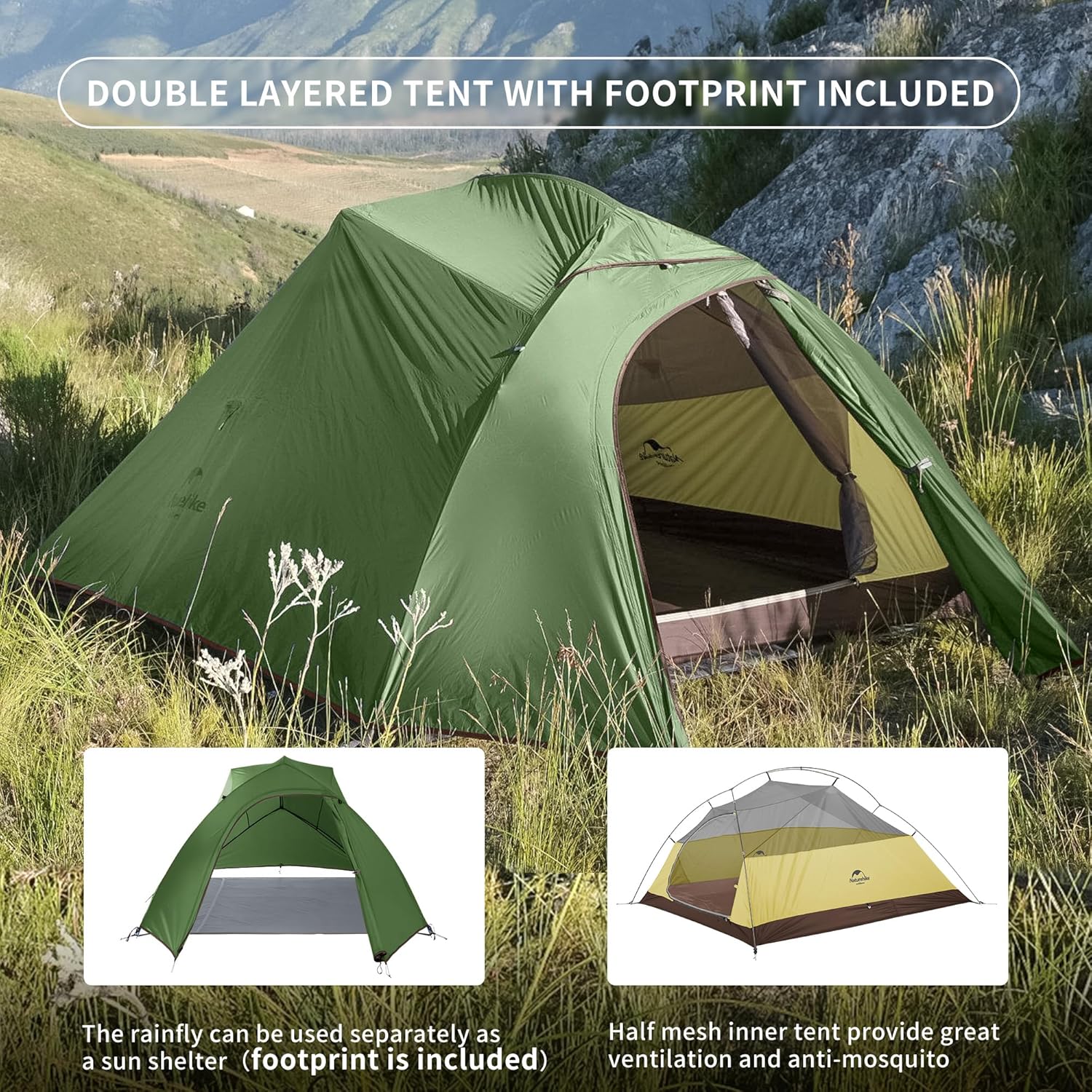 Cloud Up™ Base 3-Person Ultralight Backpacking Tent - Image 7