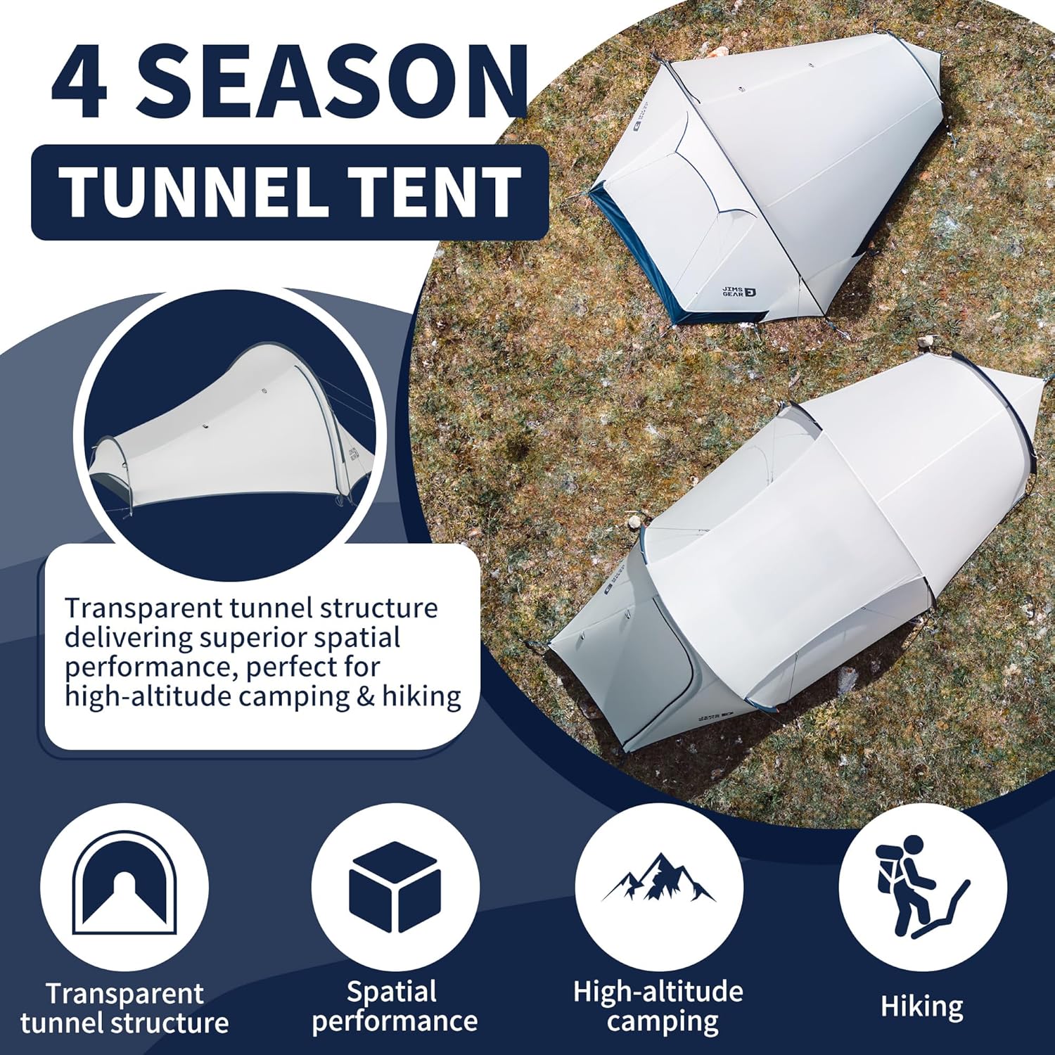 DABAN™ 2-Person Ultralight 4-Season Tunnel Tent - Image 4