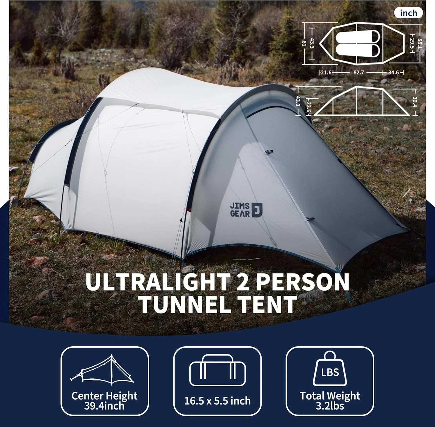 DABAN™ 2-Person Ultralight 4-Season Tunnel Tent - Image 8