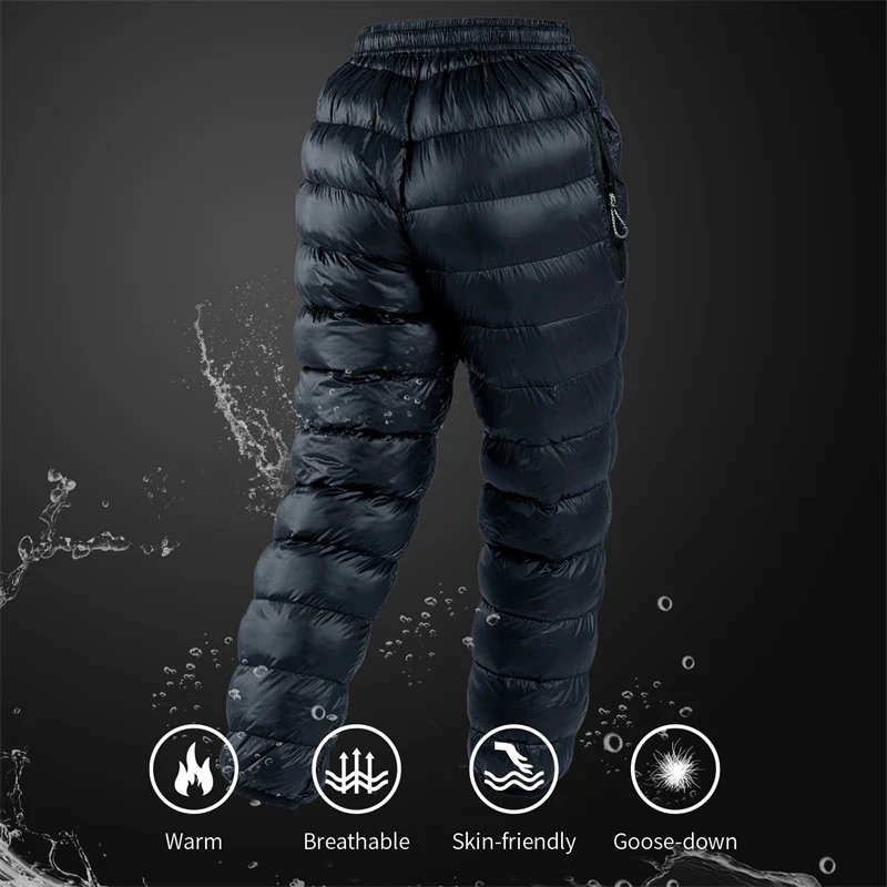 DW-90 White Goose Down Pants with Pockets - Image 3