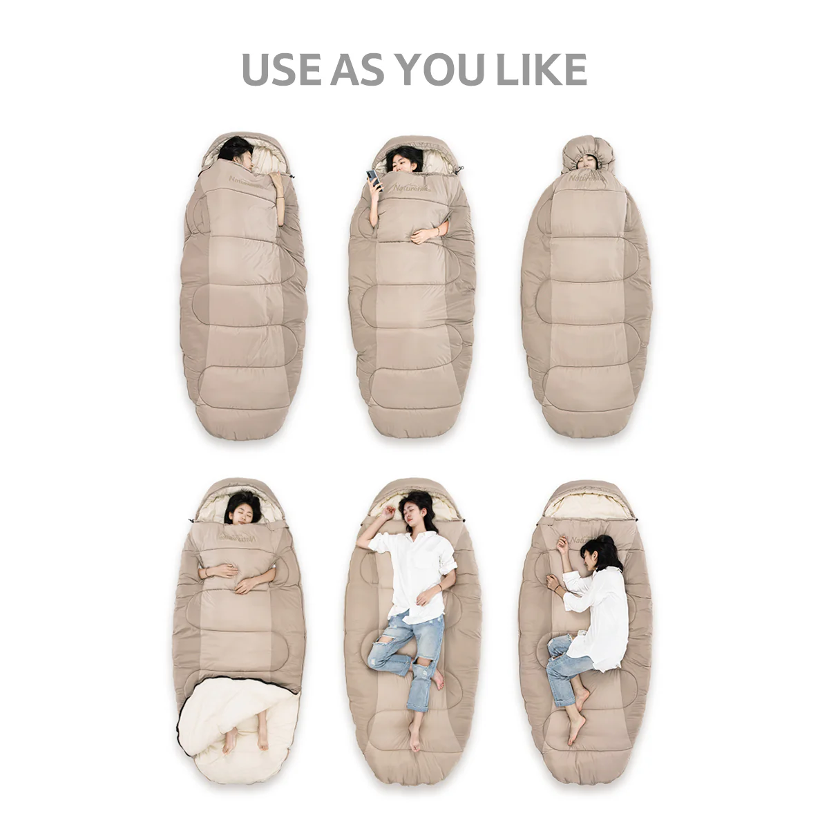 Egg-shaped Cotton Sleeping Bags With Arm Holes - Image 7