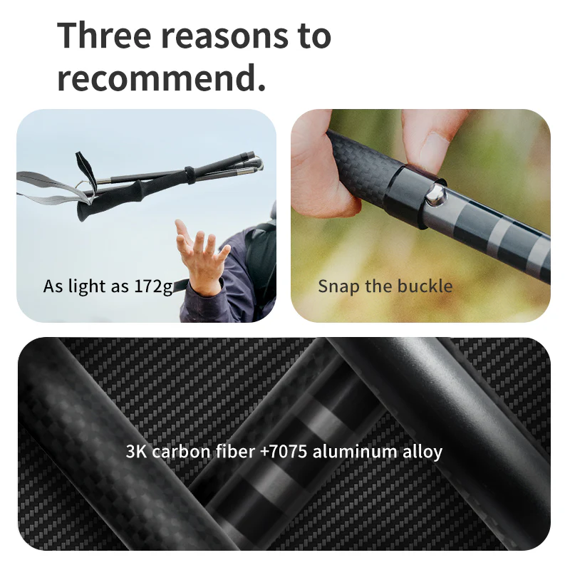 Lightwind UL - Carbon Aluminum 4-Section Folding Trekking Pole - Image 7