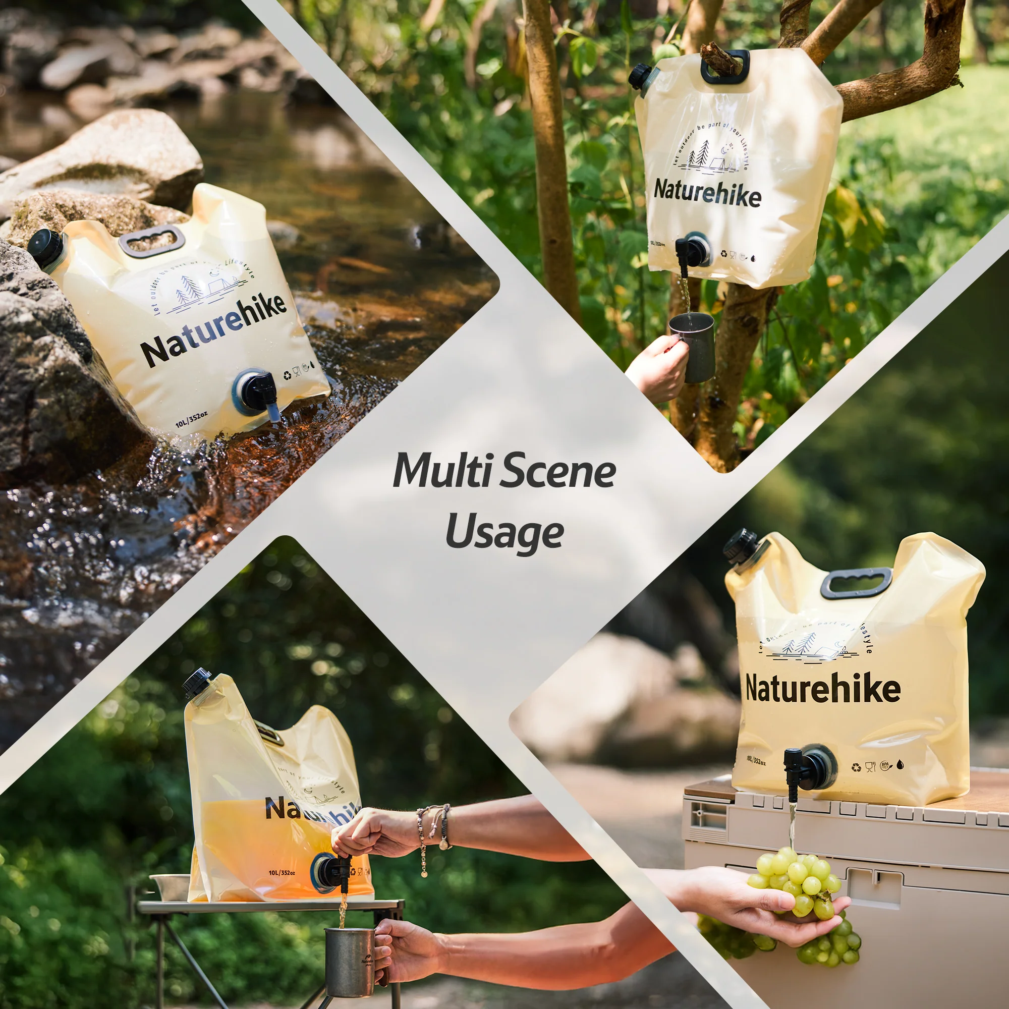 10L Foldable Water Bag with Tap - Image 9
