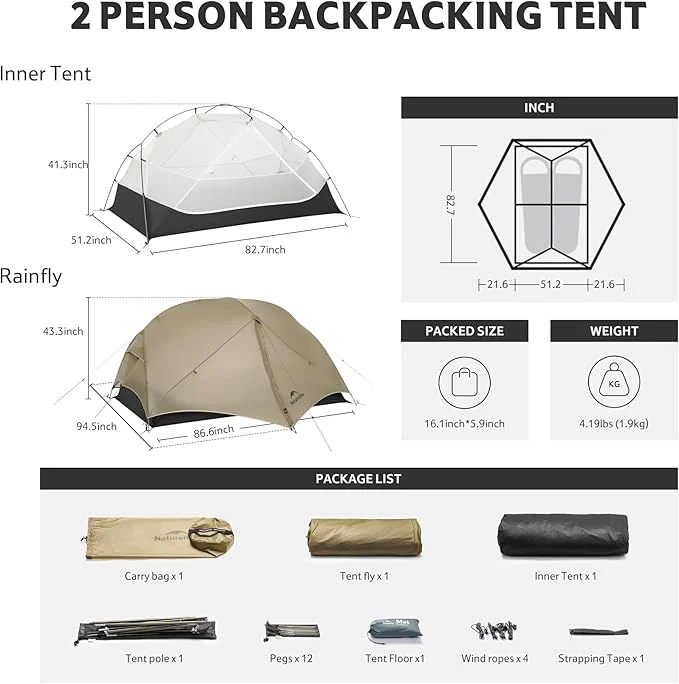 Mongar™ UL 2-Person Ultralight Backpacking Tent - Image 7