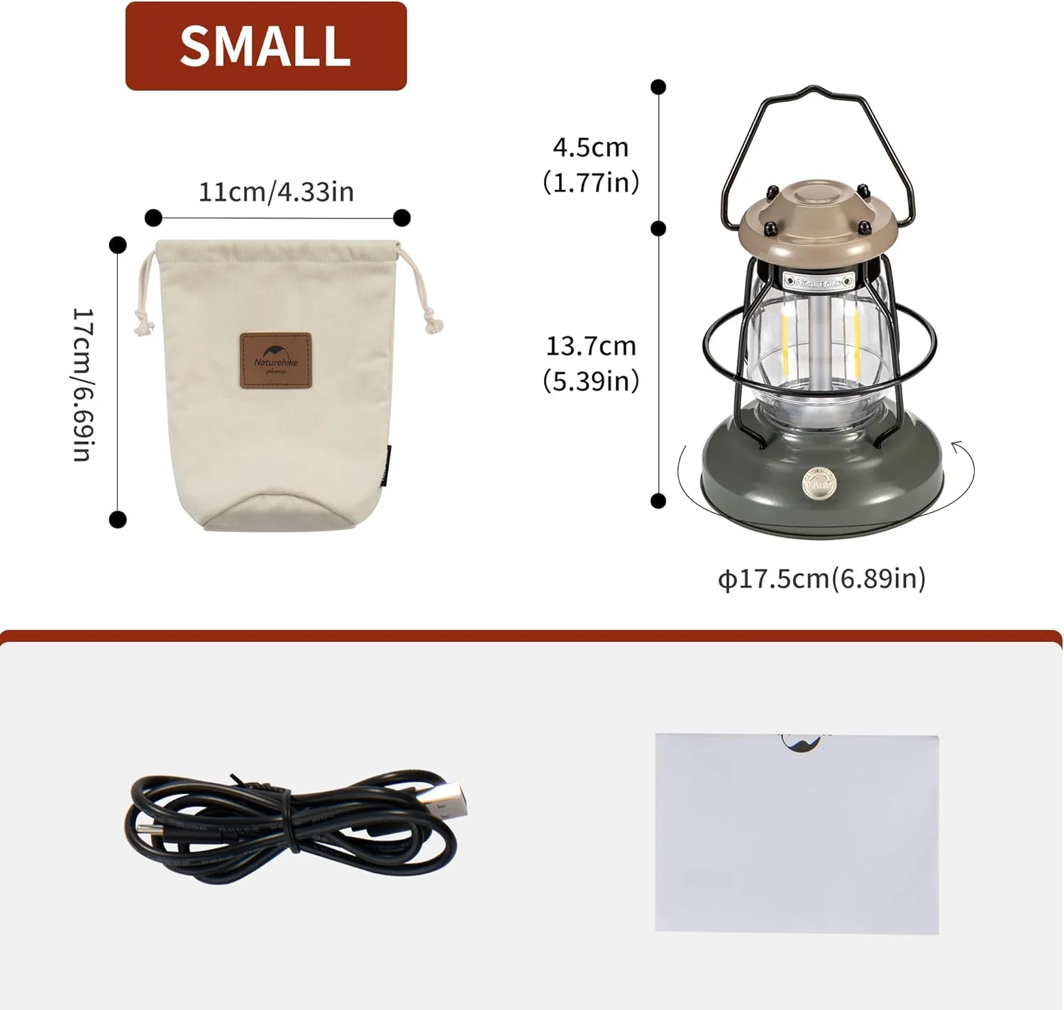 Naturehike Camping Lamp 3000mAh Rechargeable IPX4 Waterproof Dimmable LED Lantern - Image 5