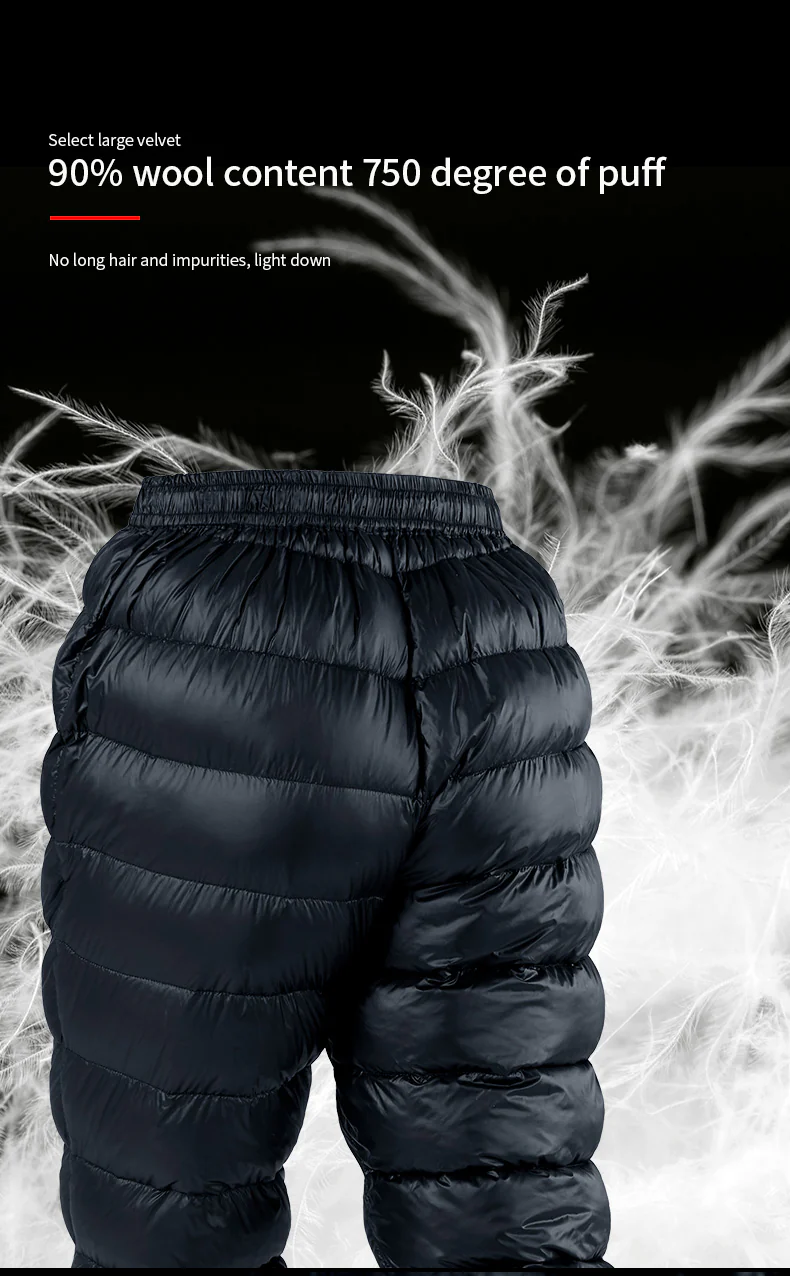 Naturehike Down Pants,Men's Women's Puffy Pants,Winter Warm Outdoor Men Women Ski Snow Pants,Camping Hiking Pants - Image 5