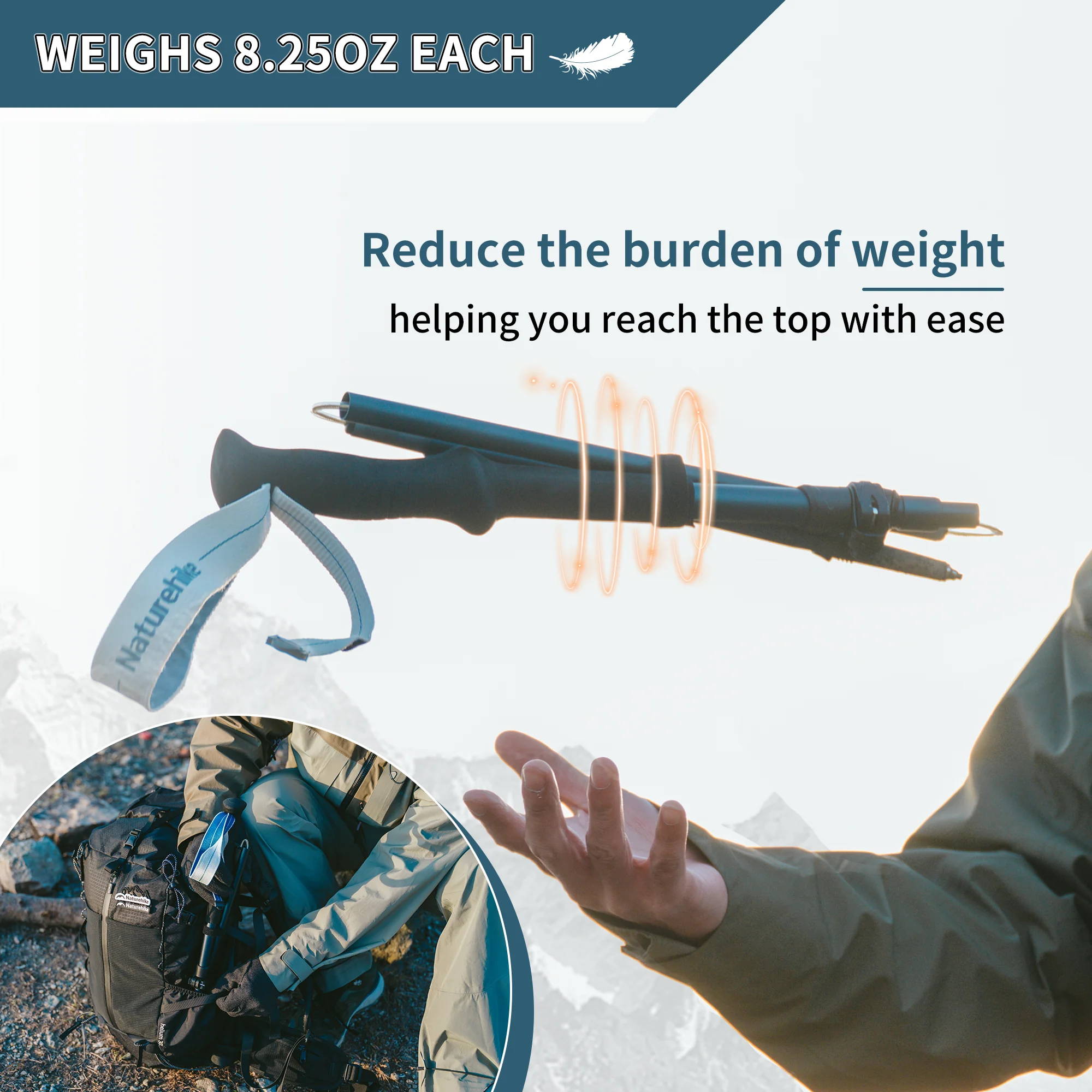 Naturehike Gale Terk PRO Trekking Poles - Image 7