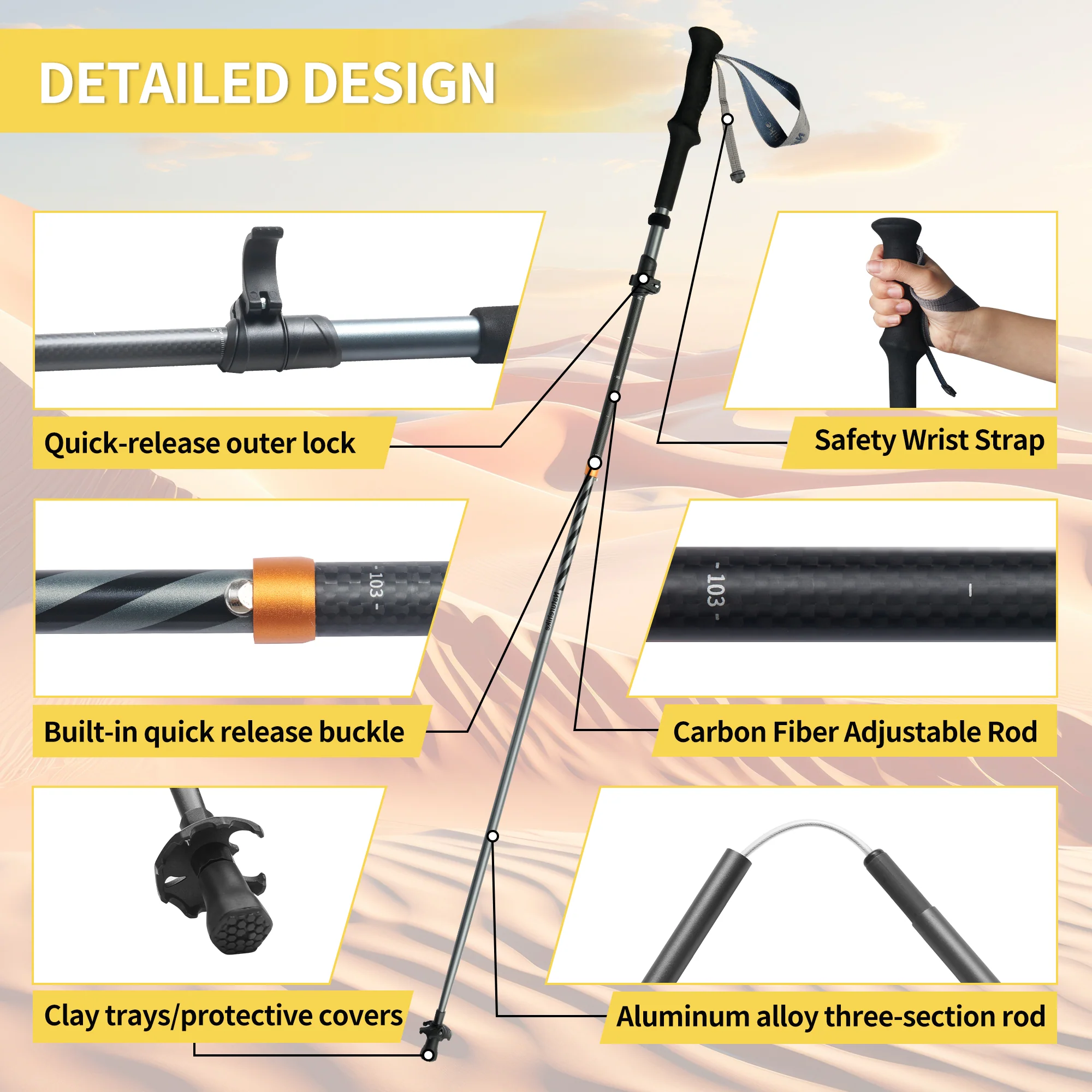 Naturehike Gale Terk UL Trekking Poles - Image 7