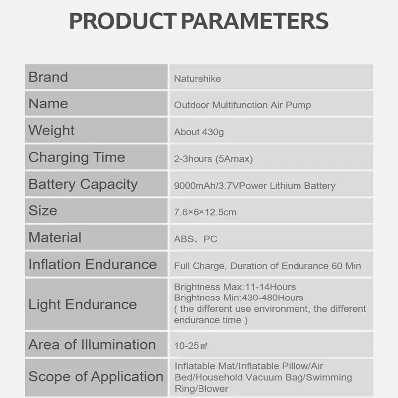 Multifunctional Mini Outdoor Air Pump - Image 5