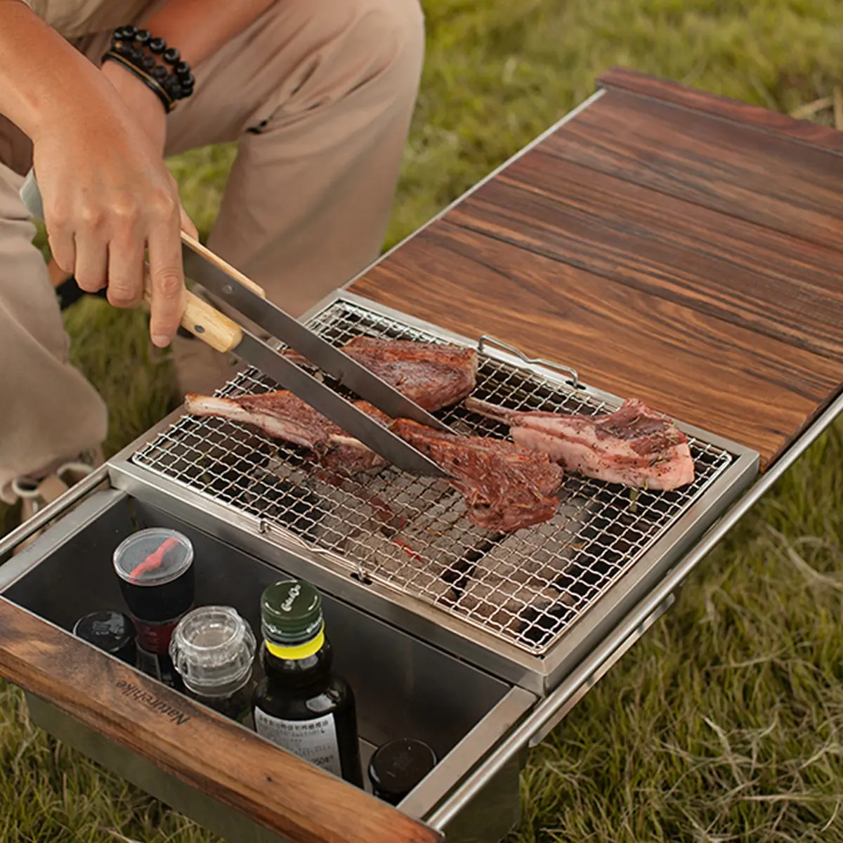 Outdoor Fork Charcoal Clip BBQ Grilling TooL - Image 5