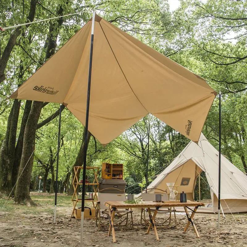 Hexagon Canvas Camping Tarp - Image 3