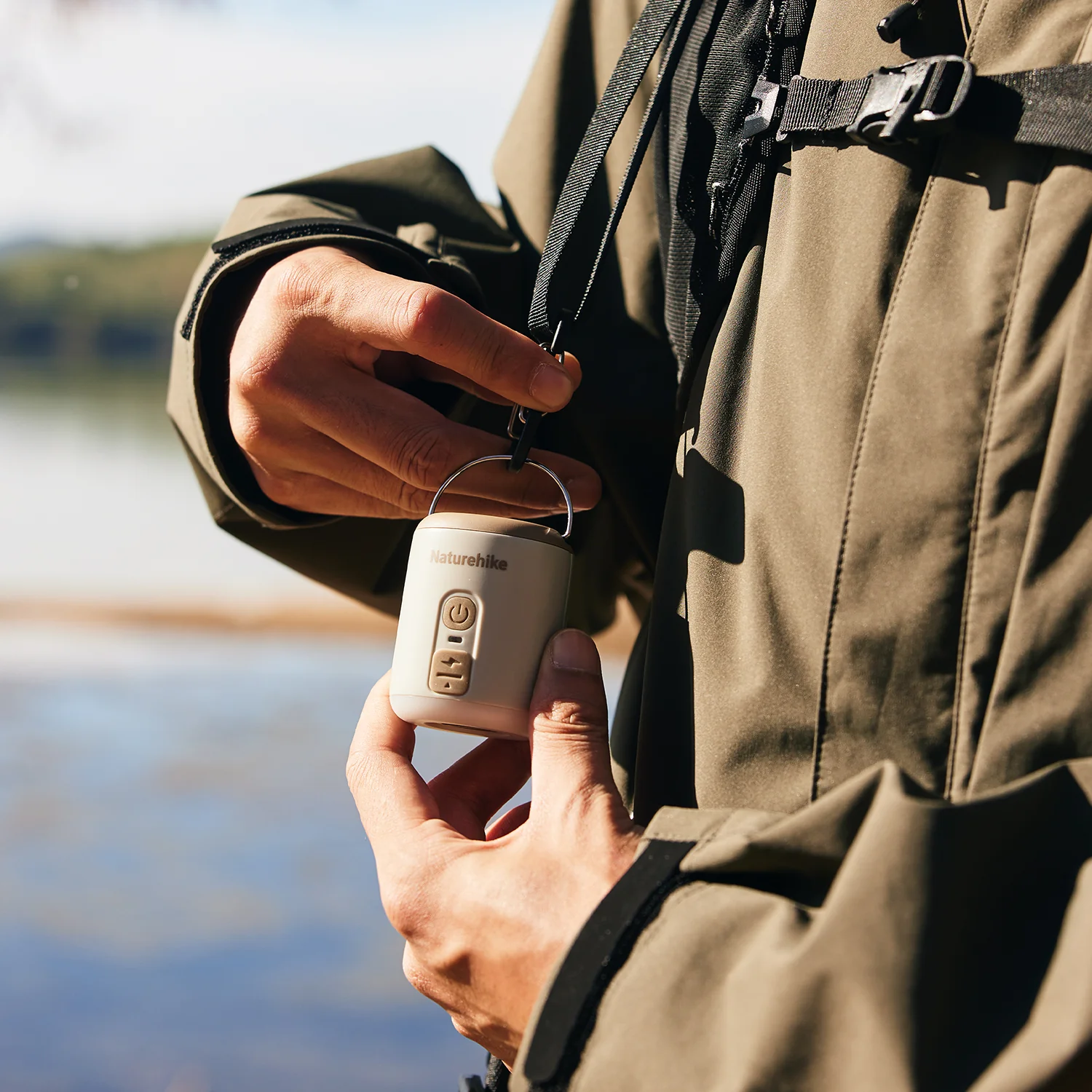 Naturehike Ultralight Mini Air Pump with Camping Light - Image 5
