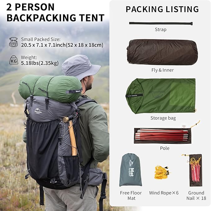 Opalus™ 2-Person 4-Season Tunnel Backpacking Tent - Image 4