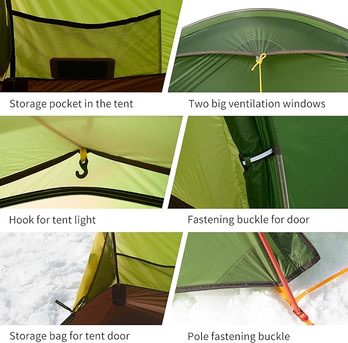 Opalus™ 2-Person 4-Season Tunnel Backpacking Tent - Image 6