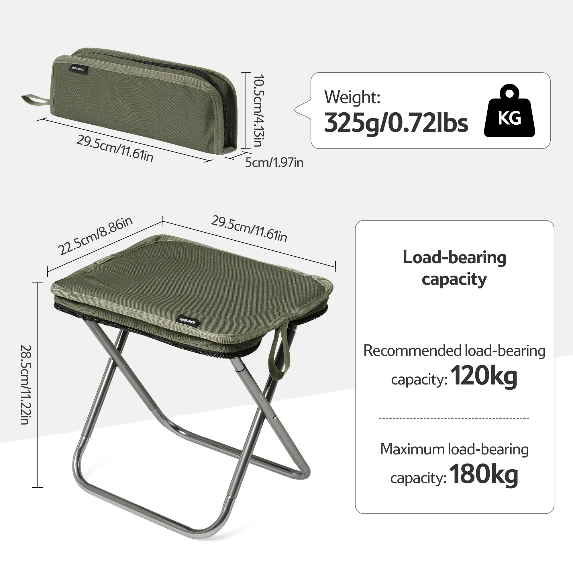 PeakLite™ XL01 Ultralight Folding Camping Stool - Image 2