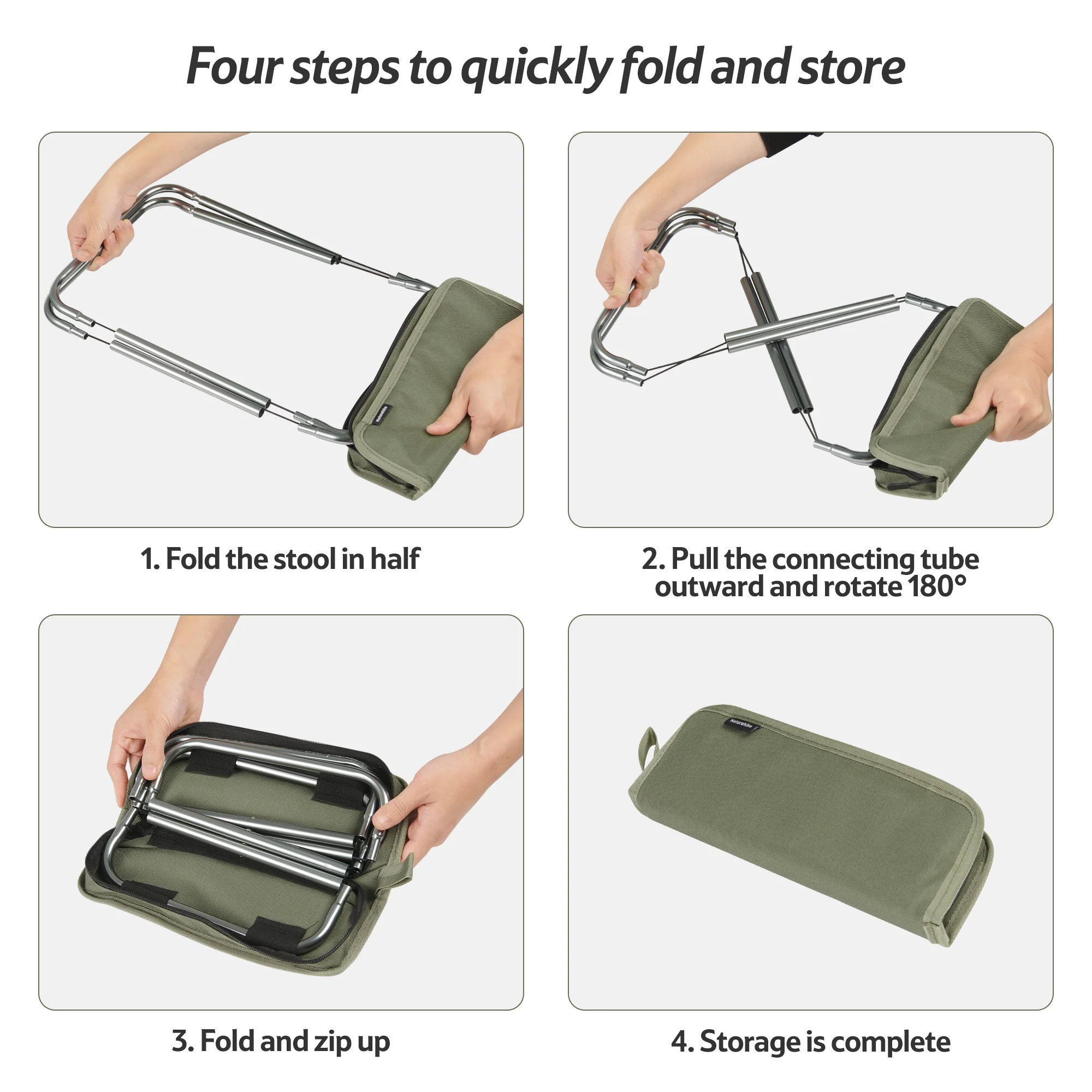 PeakLite™ XL01 Ultralight Folding Camping Stool - Image 6