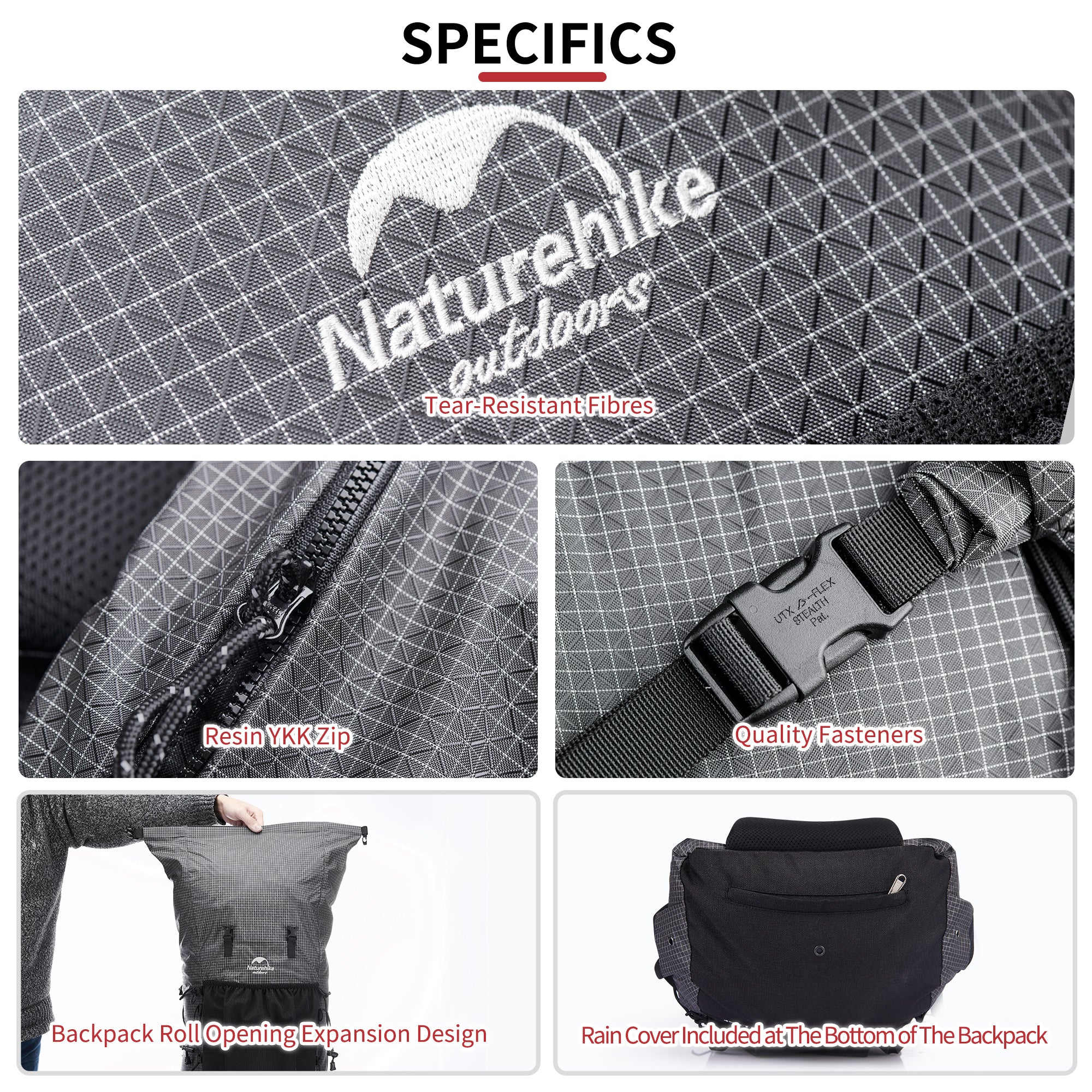 Rock 60+5L Hiking Backpack - Image 8