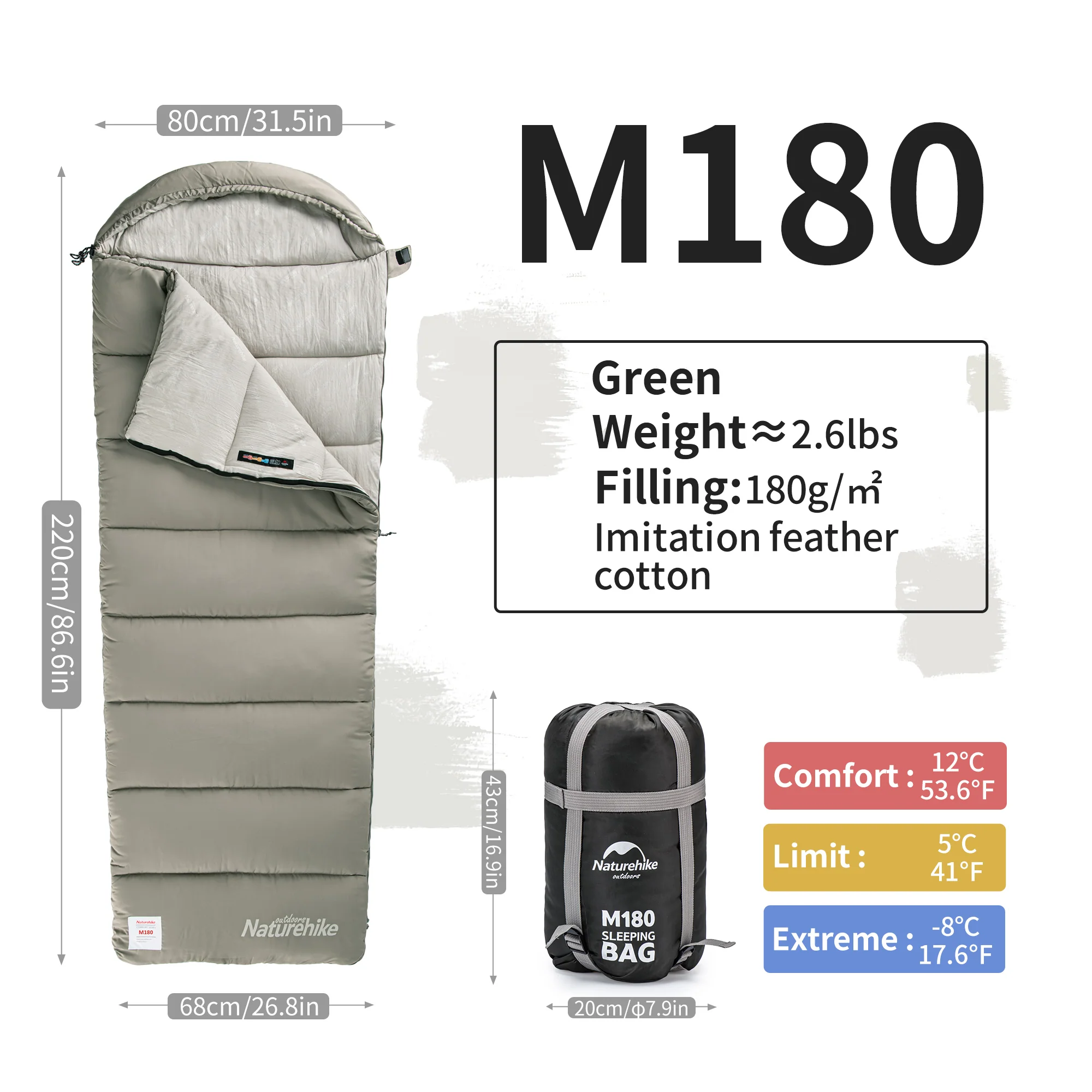 SunTherm™ M300 Synthetic Sleeping Bag 43°F / 6°C - Image 14